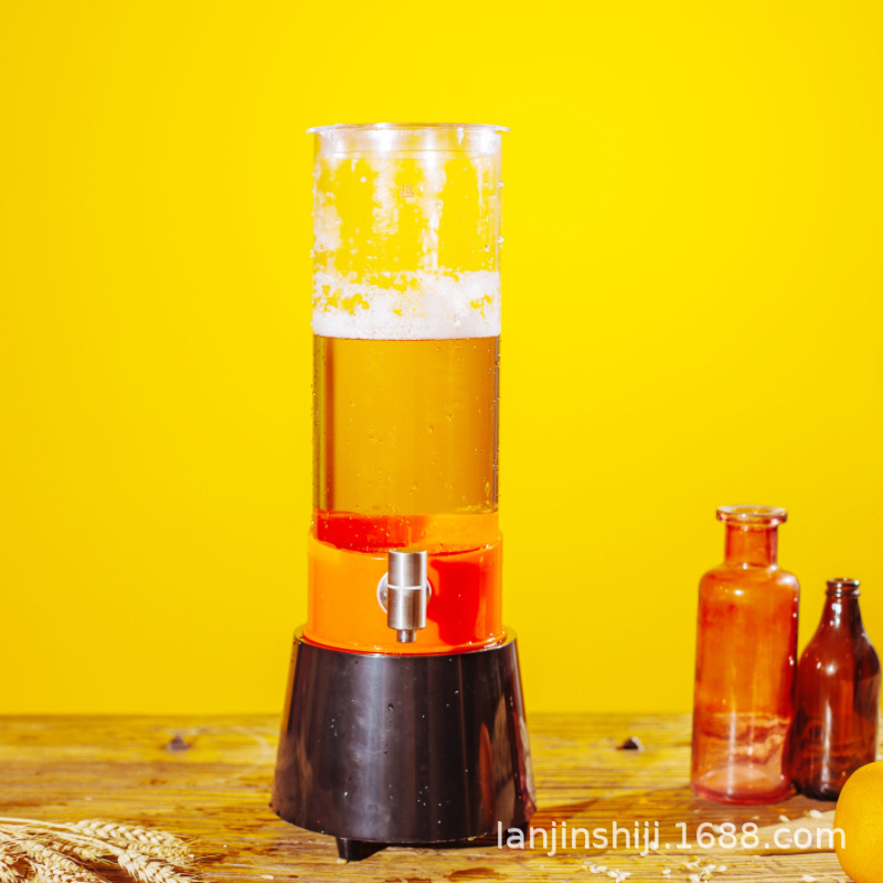 Wine Draft Beer - Light-up 3-liter beer keg with tap