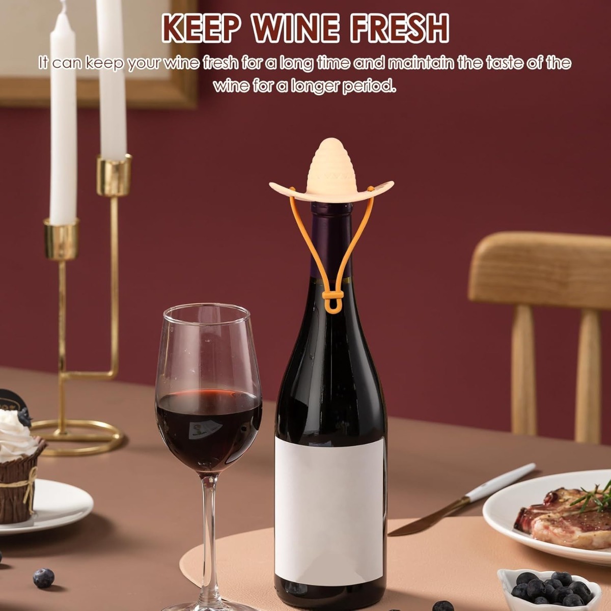 Cowboy Hat Wine Bottle Stopper - Wine Beer Hat incelemesi ve fiyatı