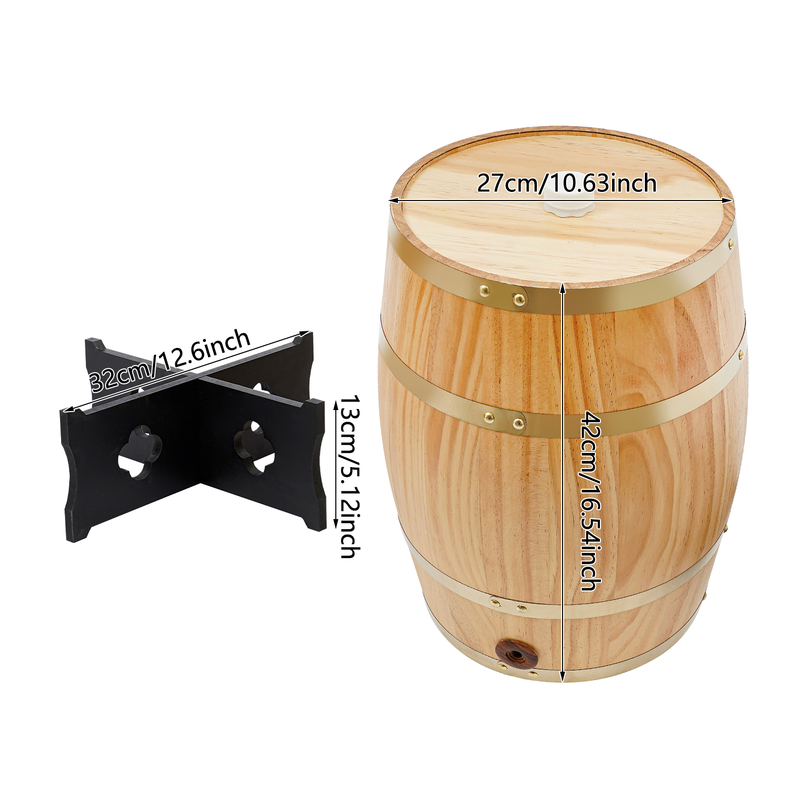 20L/5.28Gal Wood Color Wine Ba - Wine Beer And Cider incelemesi ve fiyatı