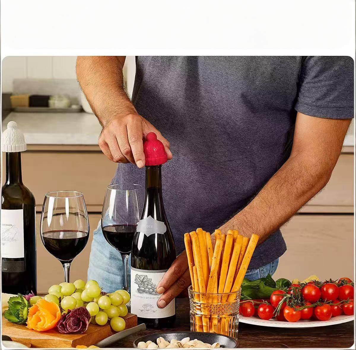 Cute Knit Hat Silicone Wine St - Wine Beer Hat incelemesi ve fiyatı