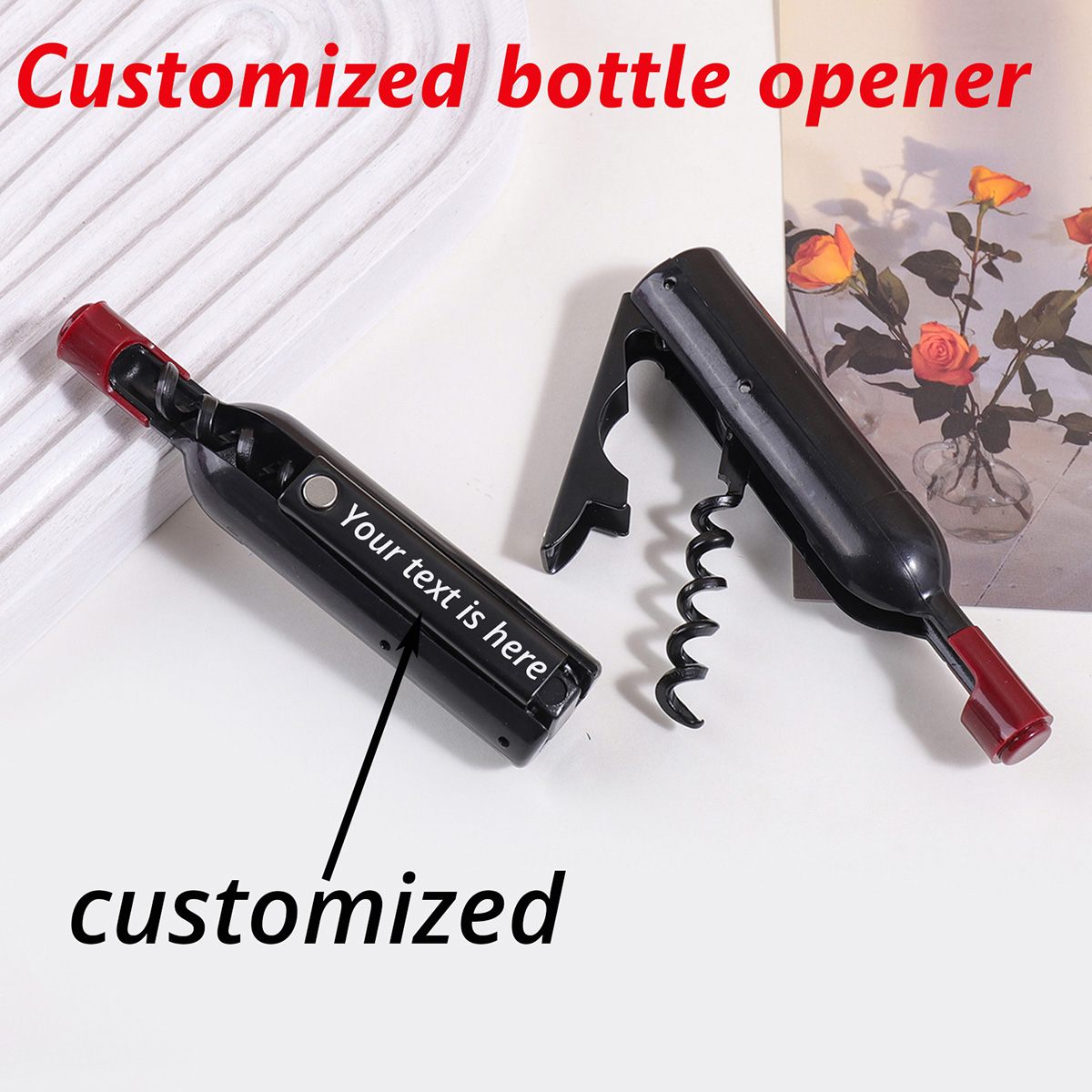 Custom Text Wine Opener Person - Wine With Beer Name incelemesi ve fiyatı