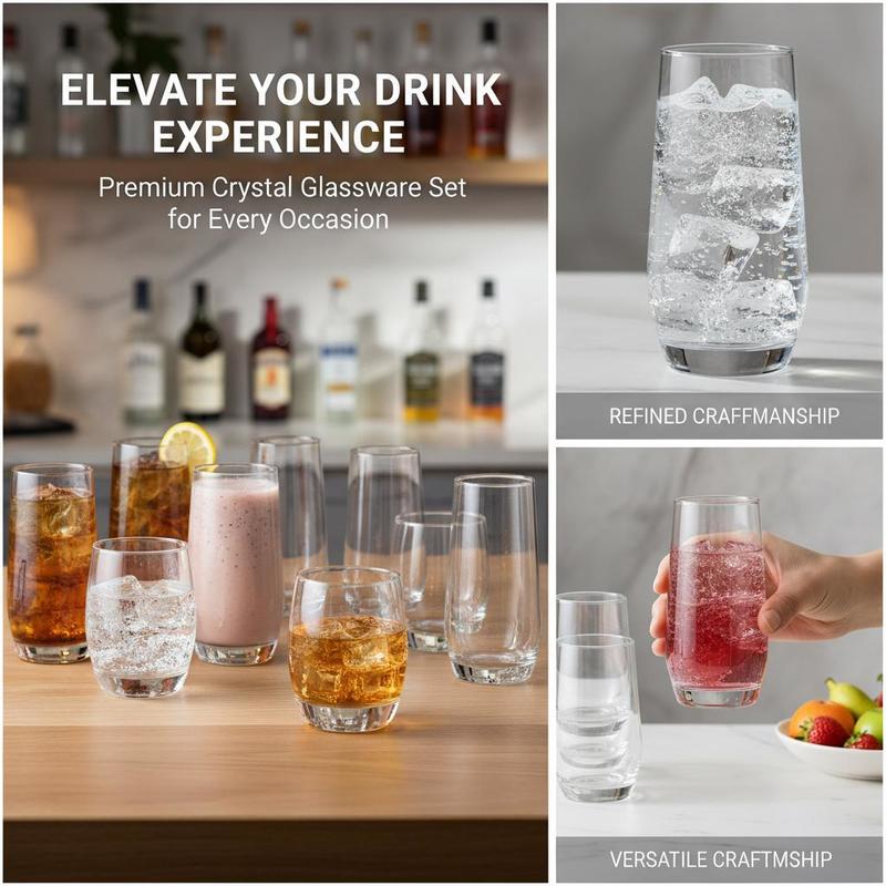 Glassware Collection 16-Piece  - Wine Beer Mixed Drinks incelemesi ve fiyatı