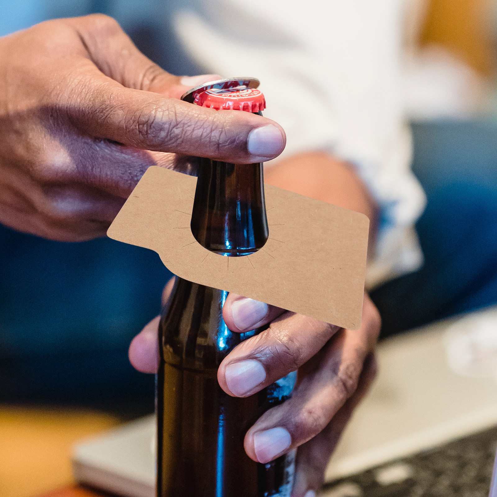 100Pcs Thick Kraft Wine Bottle - Wine With Beer Name incelemesi ve fiyatı