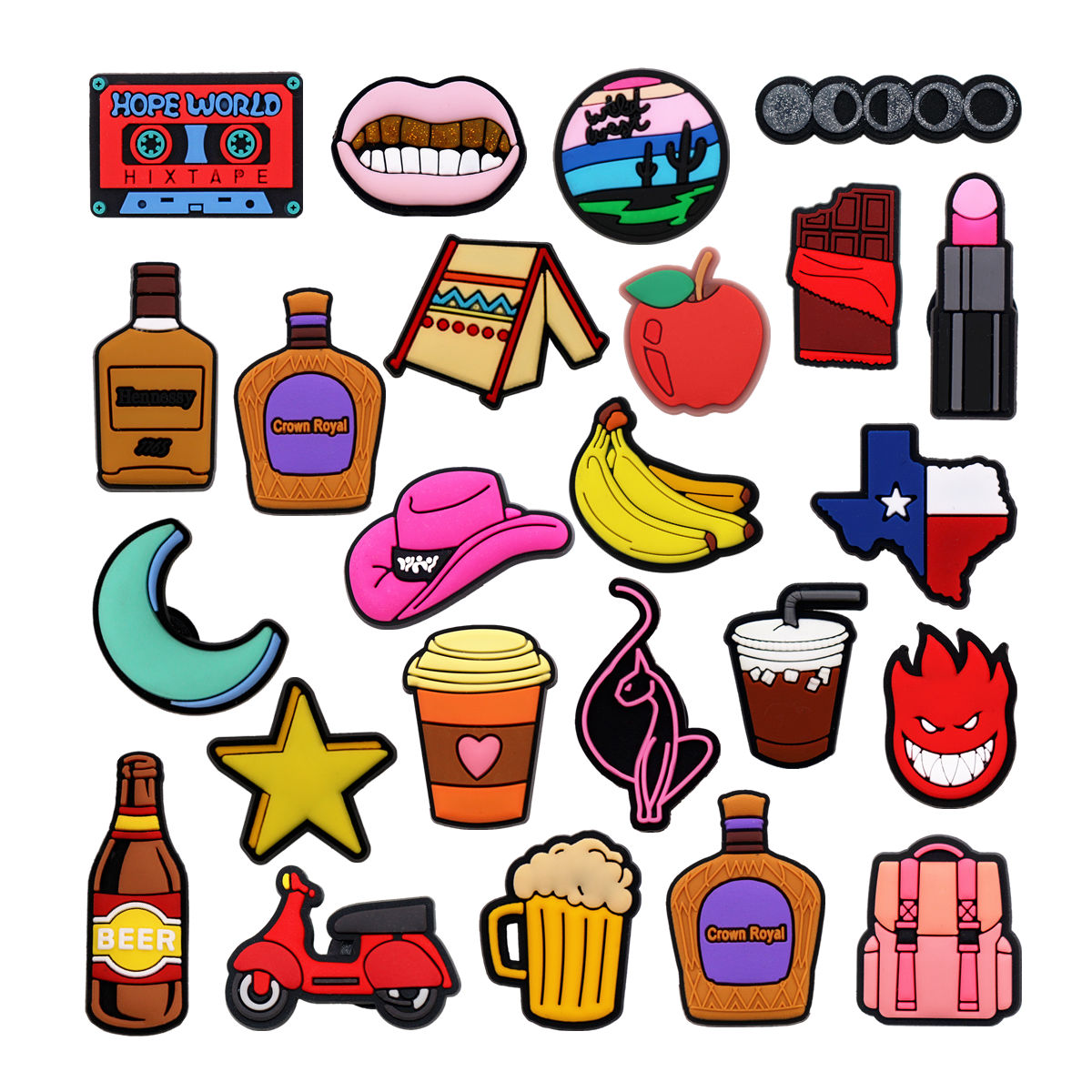 1 Pcs Novelty Shoe Charms Acce - Wine Beer Hat incelemesi ve fiyatı