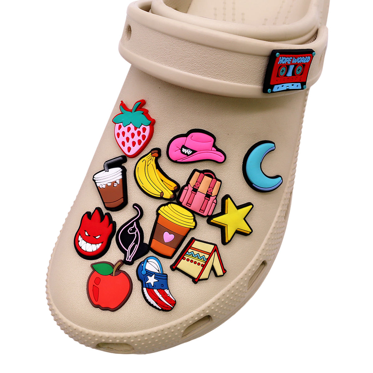 1 Pcs Novelty Shoe Charms Acce - Wine Beer Hat incelemesi ve fiyatı