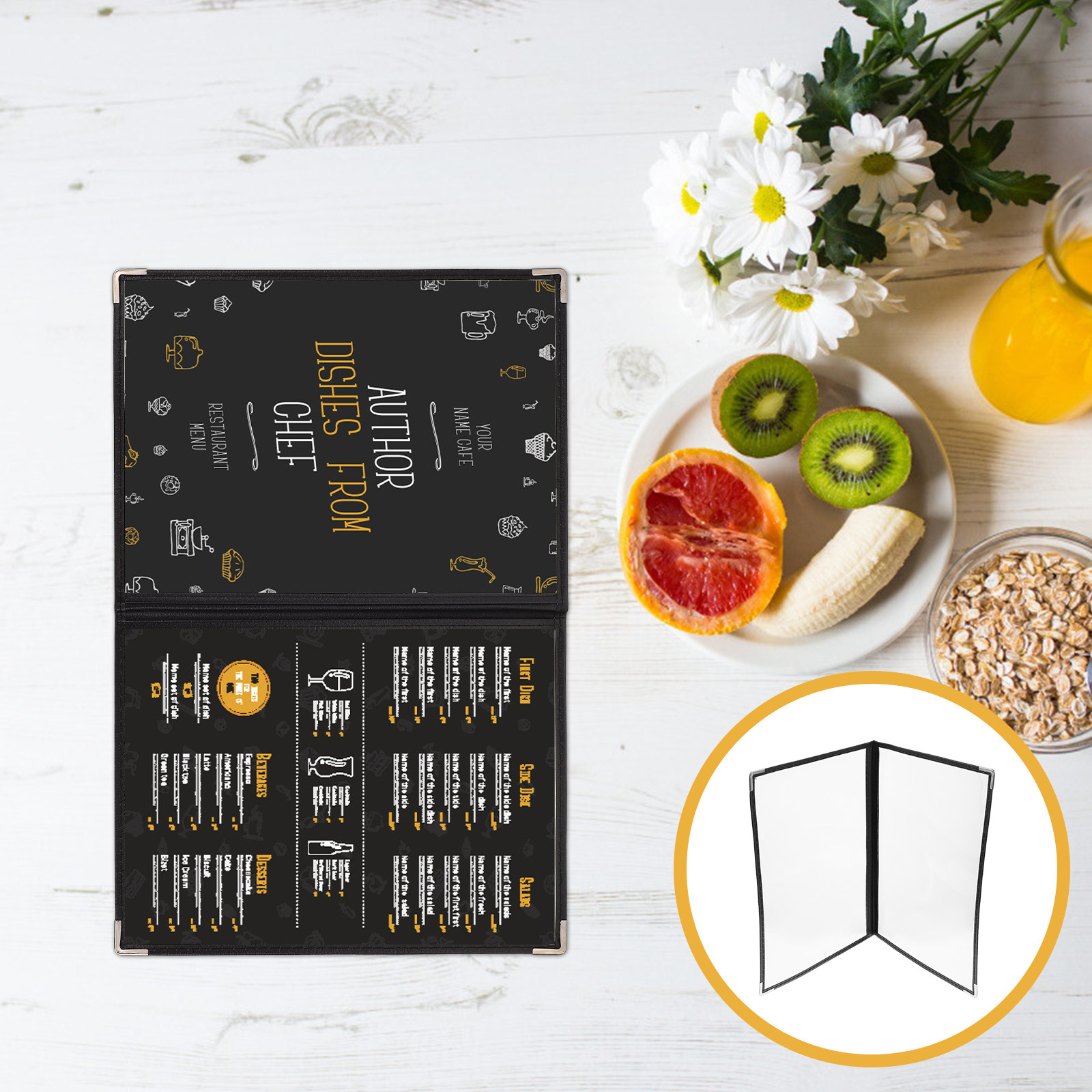 2Pcs Transparent PVC Menu Cove - Wine Beer Menu incelemesi ve fiyatı