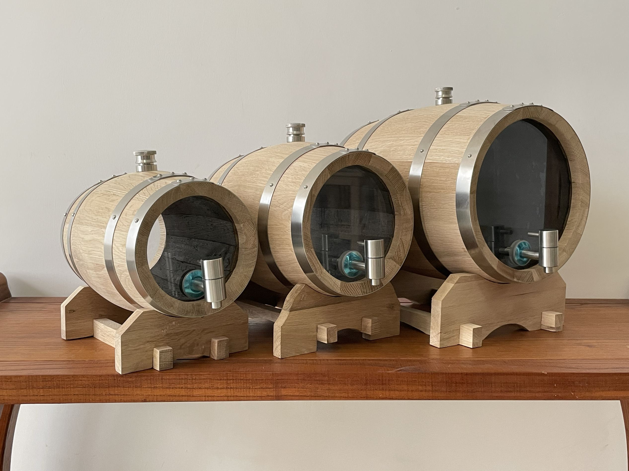 3L Double-sided Glass Wood Oak - Wine Draft Beer incelemesi ve fiyatı