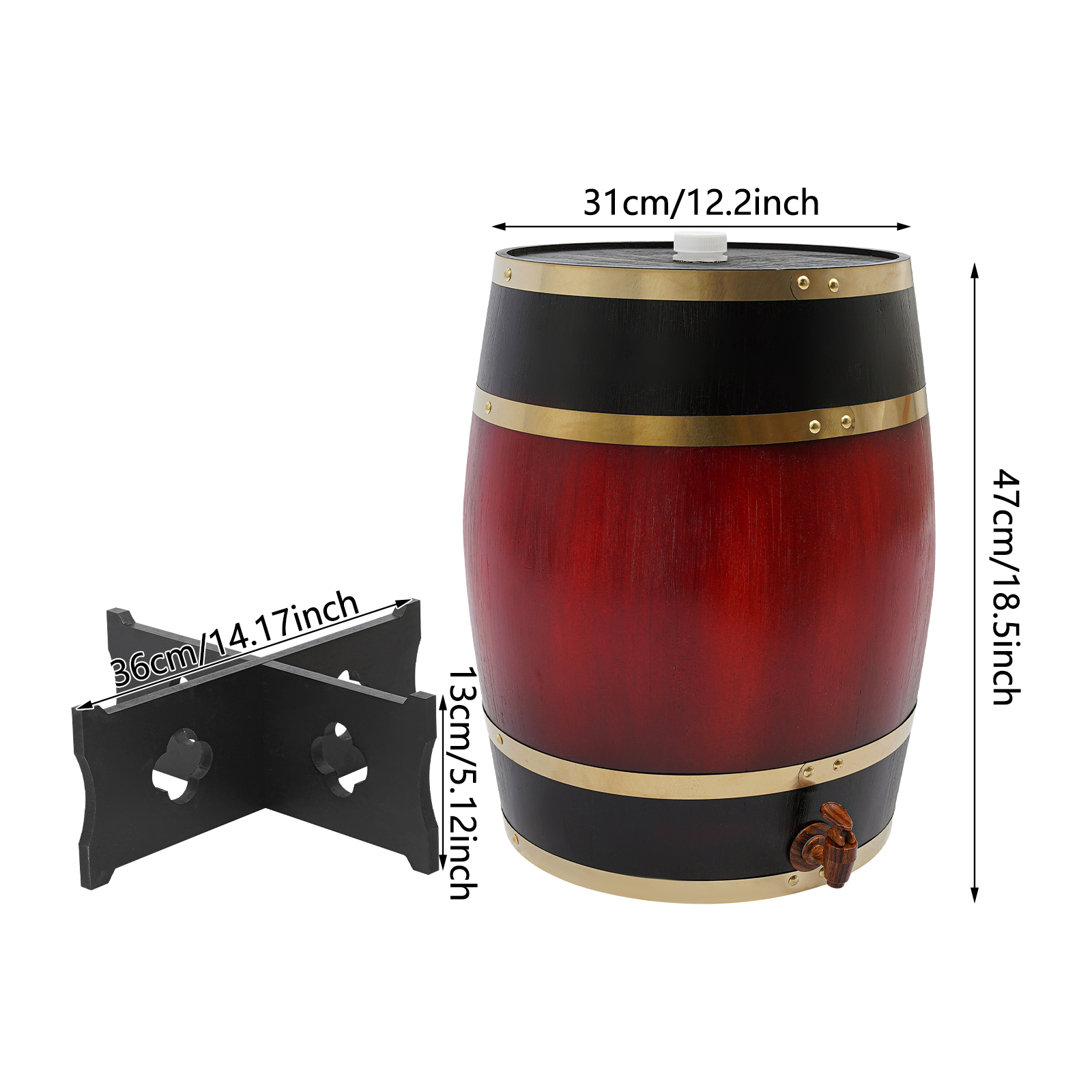 30L/7.93Gal Wine Red Wine Barr - Wine Beer And Cider incelemesi ve fiyatı